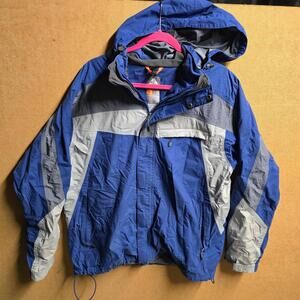 Nike ACG Fit Storm Jacket 3 Mens Blue Windbreaker Parka Hooded Full Zip Sz L